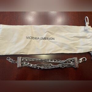 Victoria Emerson Twisted Silver Chain Bracelet with Extender